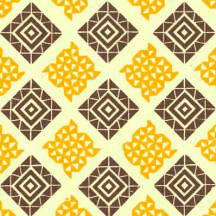 Brown and Yellow Geometric Print Italian Paper ~ Carta Varese Italy